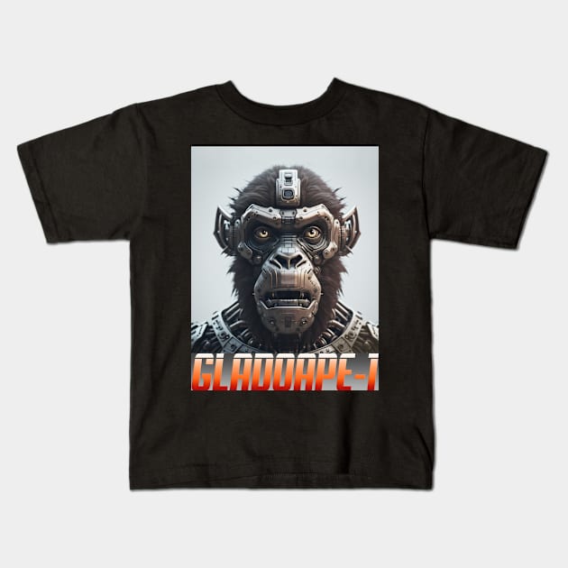 GLADOAPE 1 Robotic Space War Gladiator ape T-Shirt Kids T-Shirt by nowbix